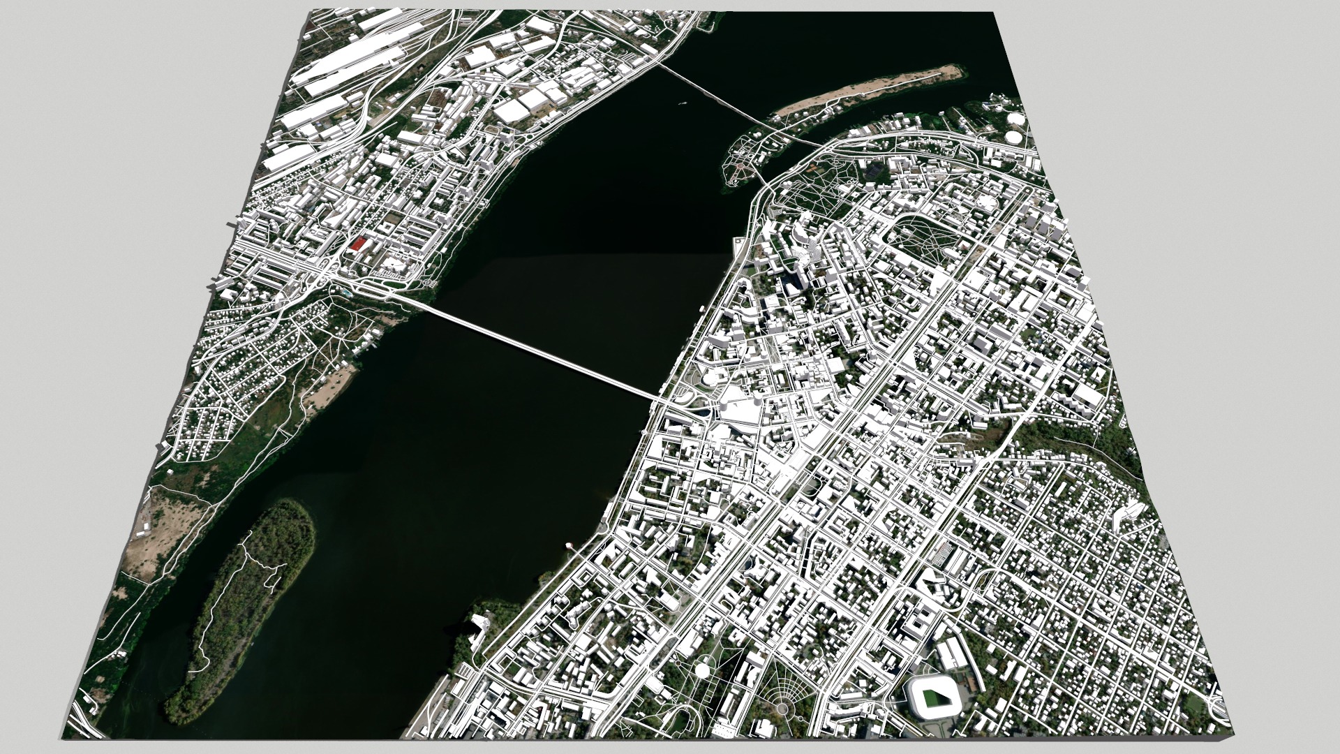 Cityscape Dnipro Ukraine 3D print model_7