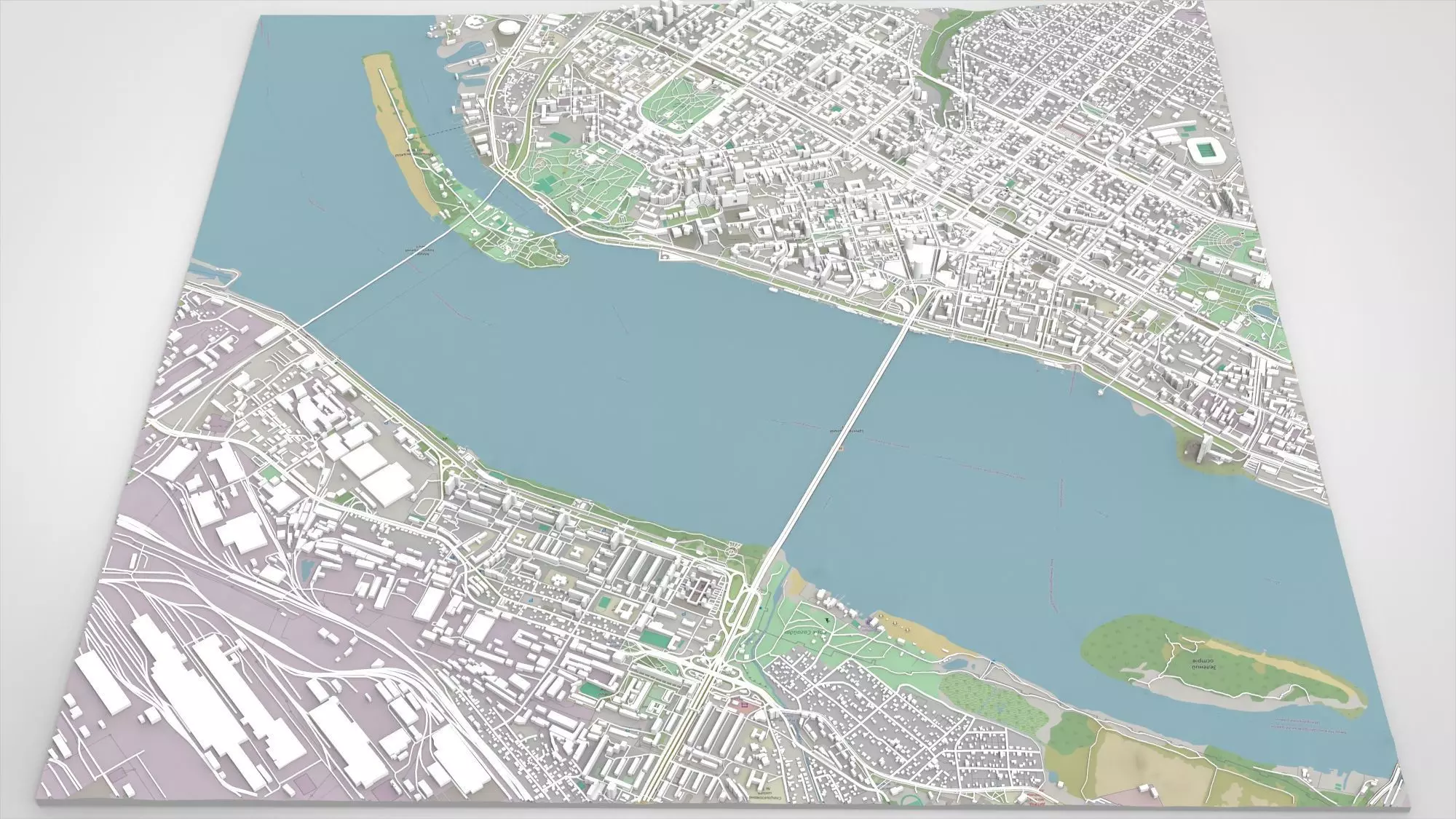 Cityscape Dnipro Ukraine 3D print model_0