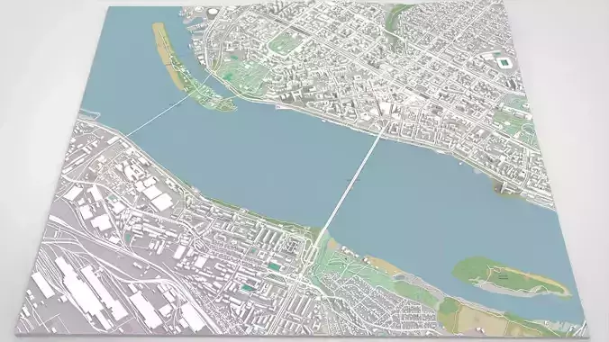 Cityscape Dnipro Ukraine 3D print model