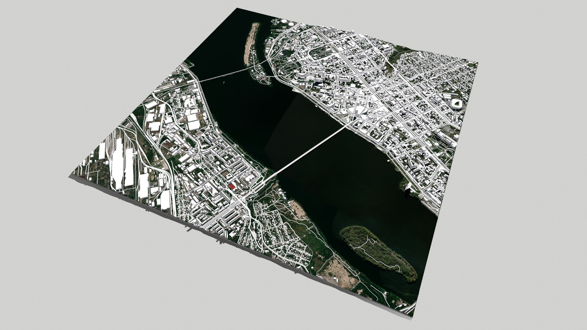 Cityscape Dnipro Ukraine 3D print model_9