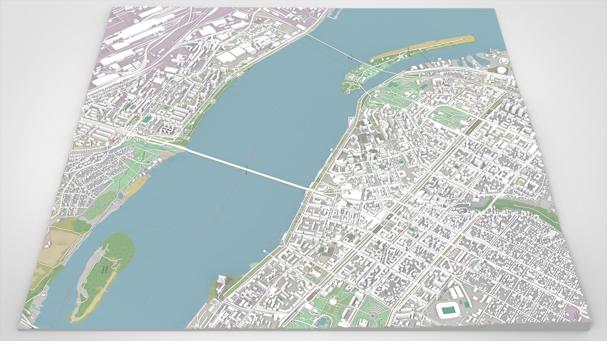Cityscape Dnipro Ukraine 3D print model_3