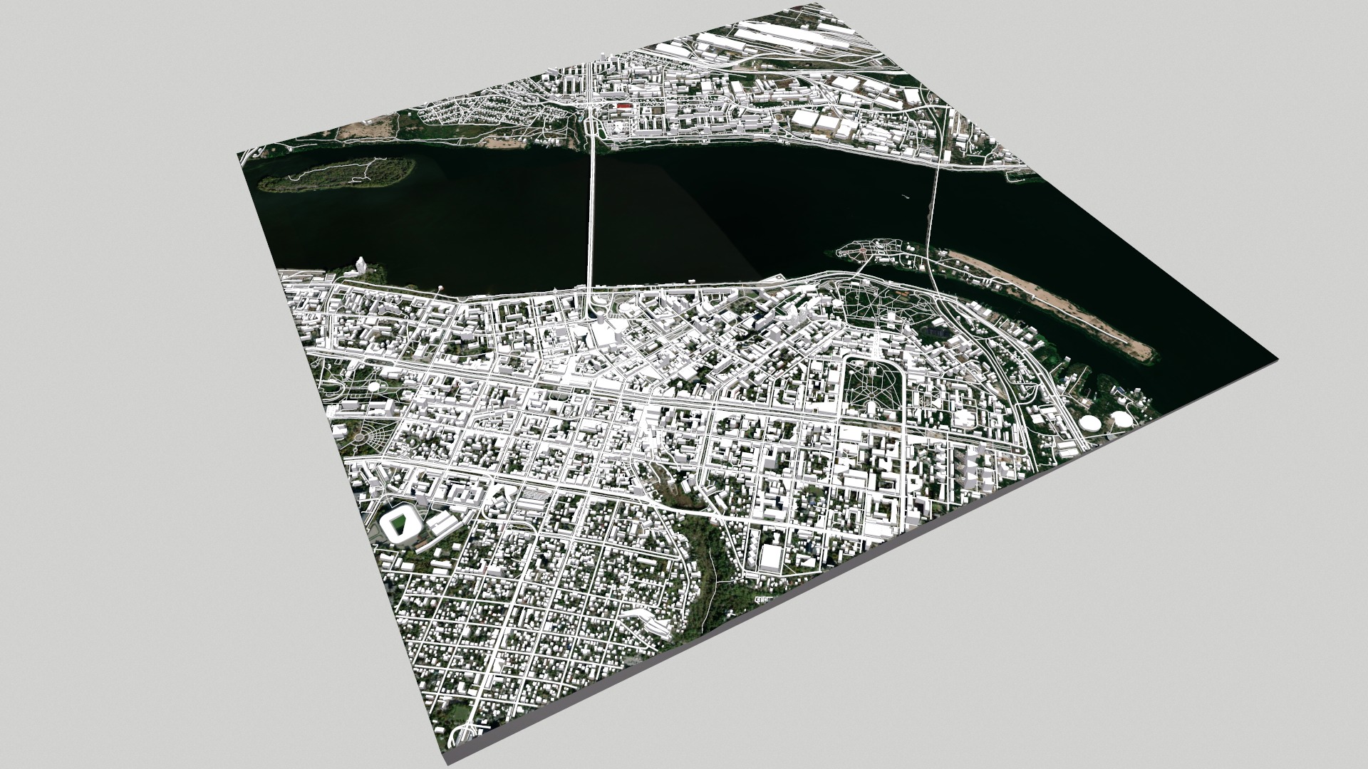 Cityscape Dnipro Ukraine 3D print model_10