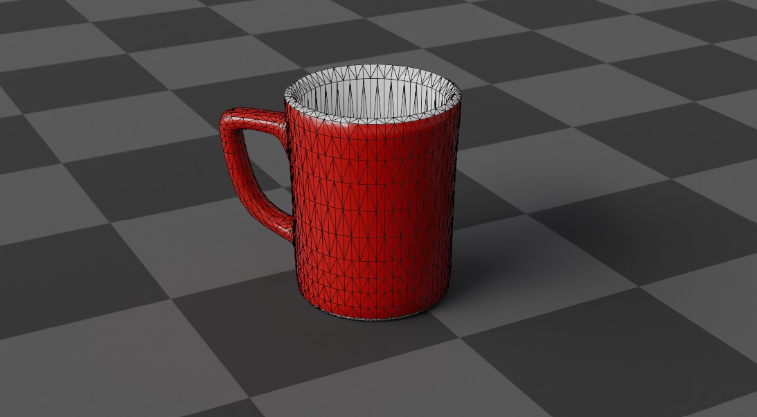 Coffee Mug Game Ready Quad and Triangulated Low-poly 3D model_6