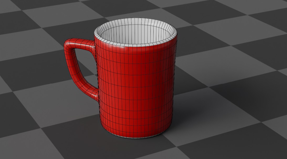 Coffee Mug Game Ready Quad and Triangulated Low-poly 3D model_4