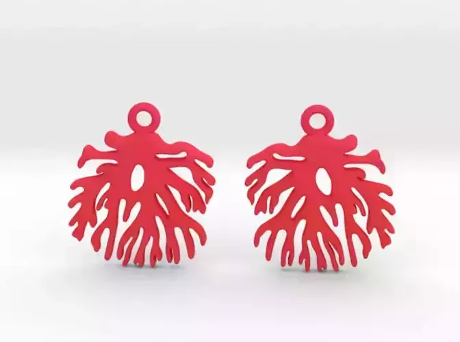 Coral Earrings 3D print model