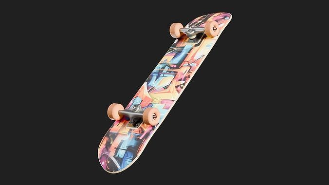 SkateBoard 3D model  Free 3D model