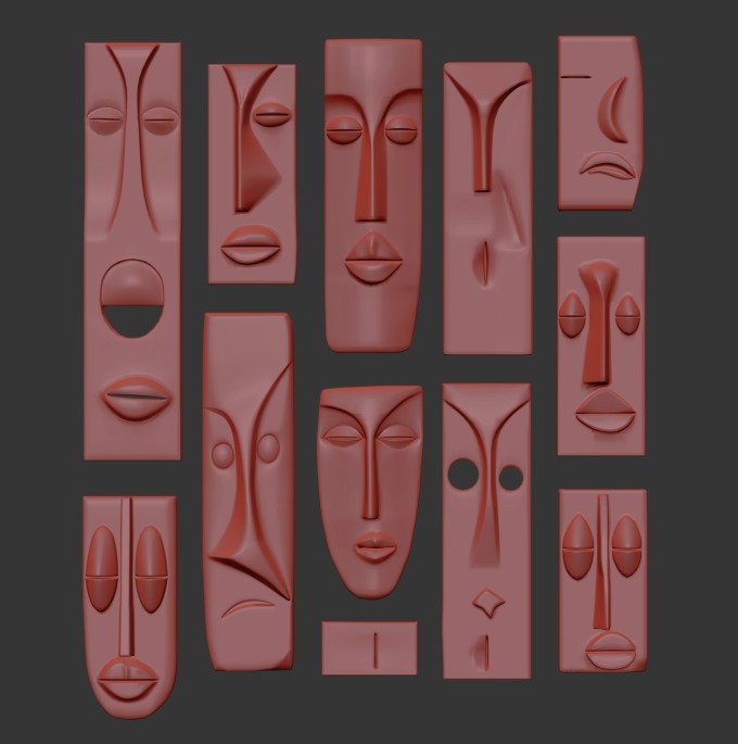 Wall Decor Mask Collection 3D model_2
