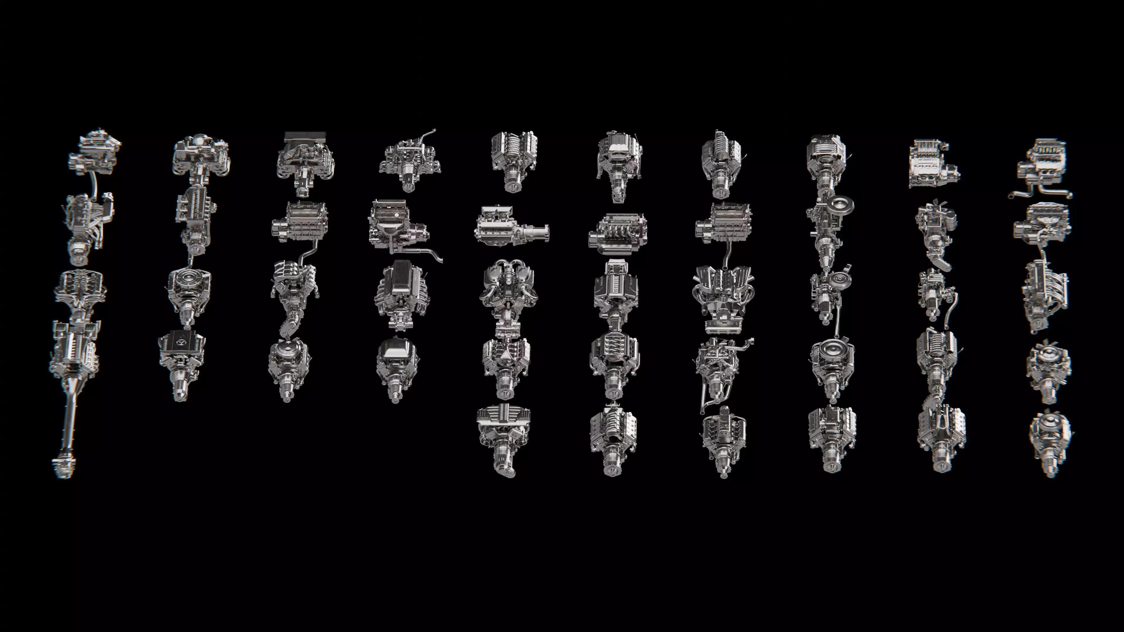 3D CAR ENGINE PACK  3D model_0