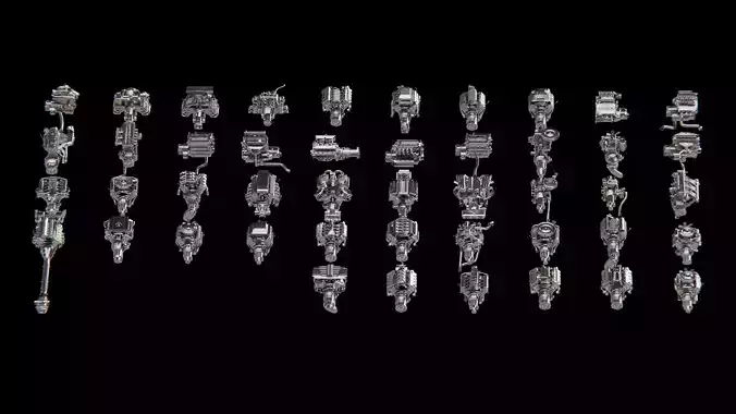 3D CAR ENGINE PACK  3D model