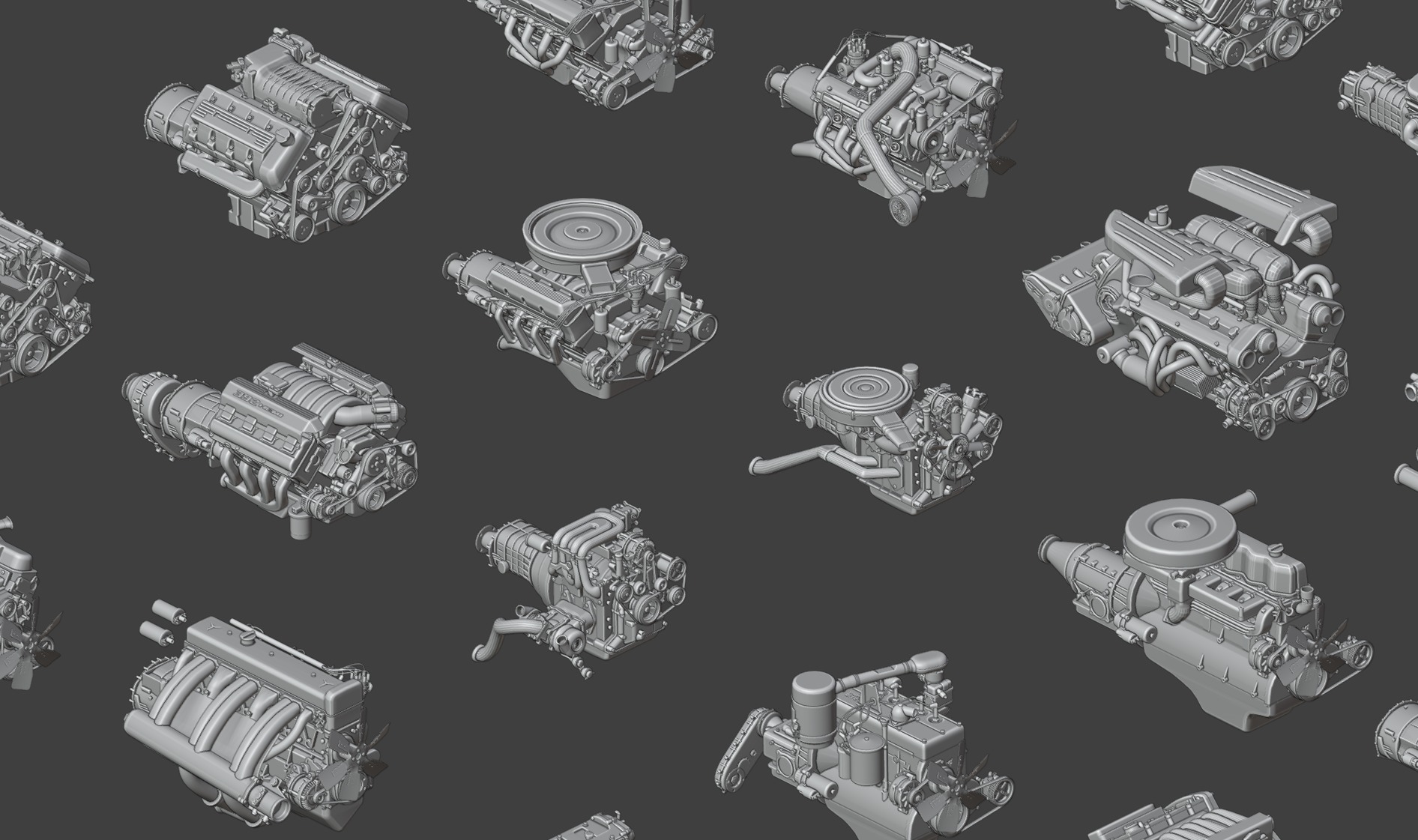 3D CAR ENGINE PACK  3D model_4