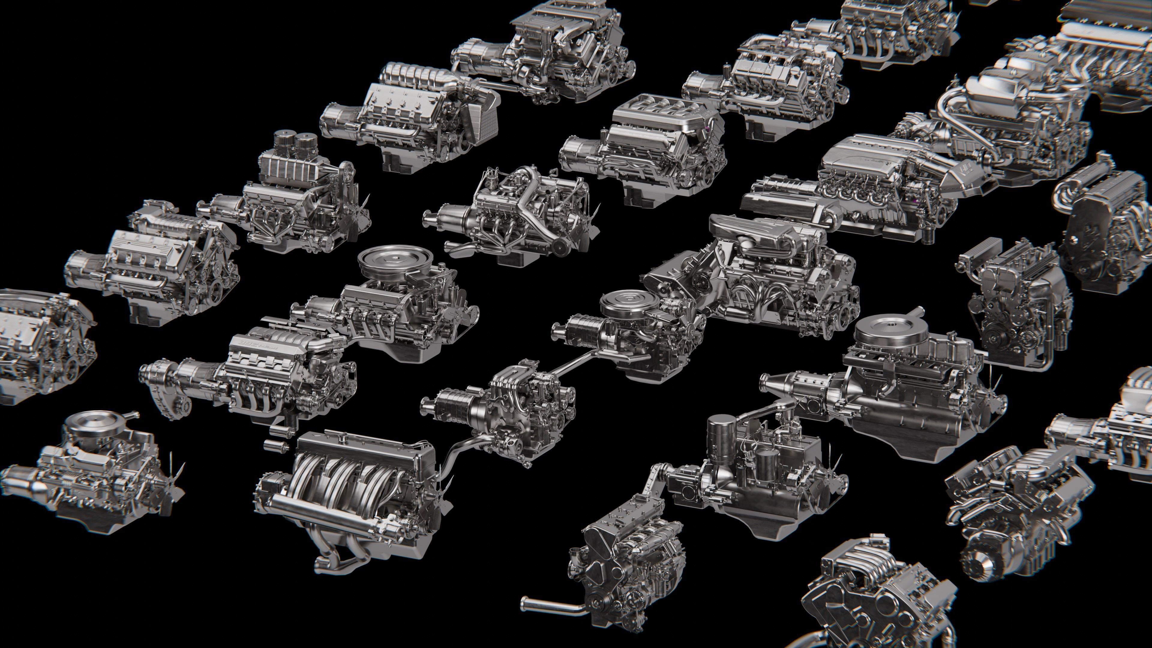 3D CAR ENGINE PACK  3D model_1