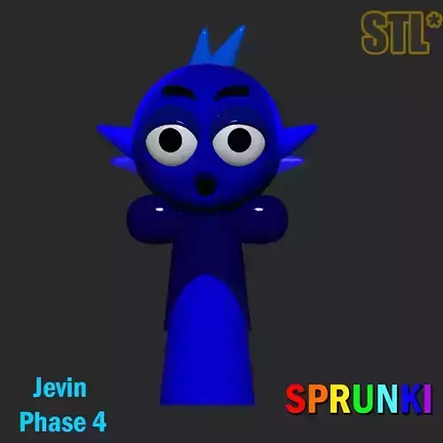 Sprunki Incredibox Jevin Phase 4 STL 3D Character Fanart