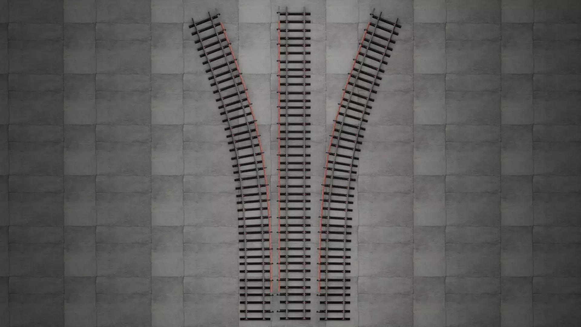 Kyiv Metro rails 3D model