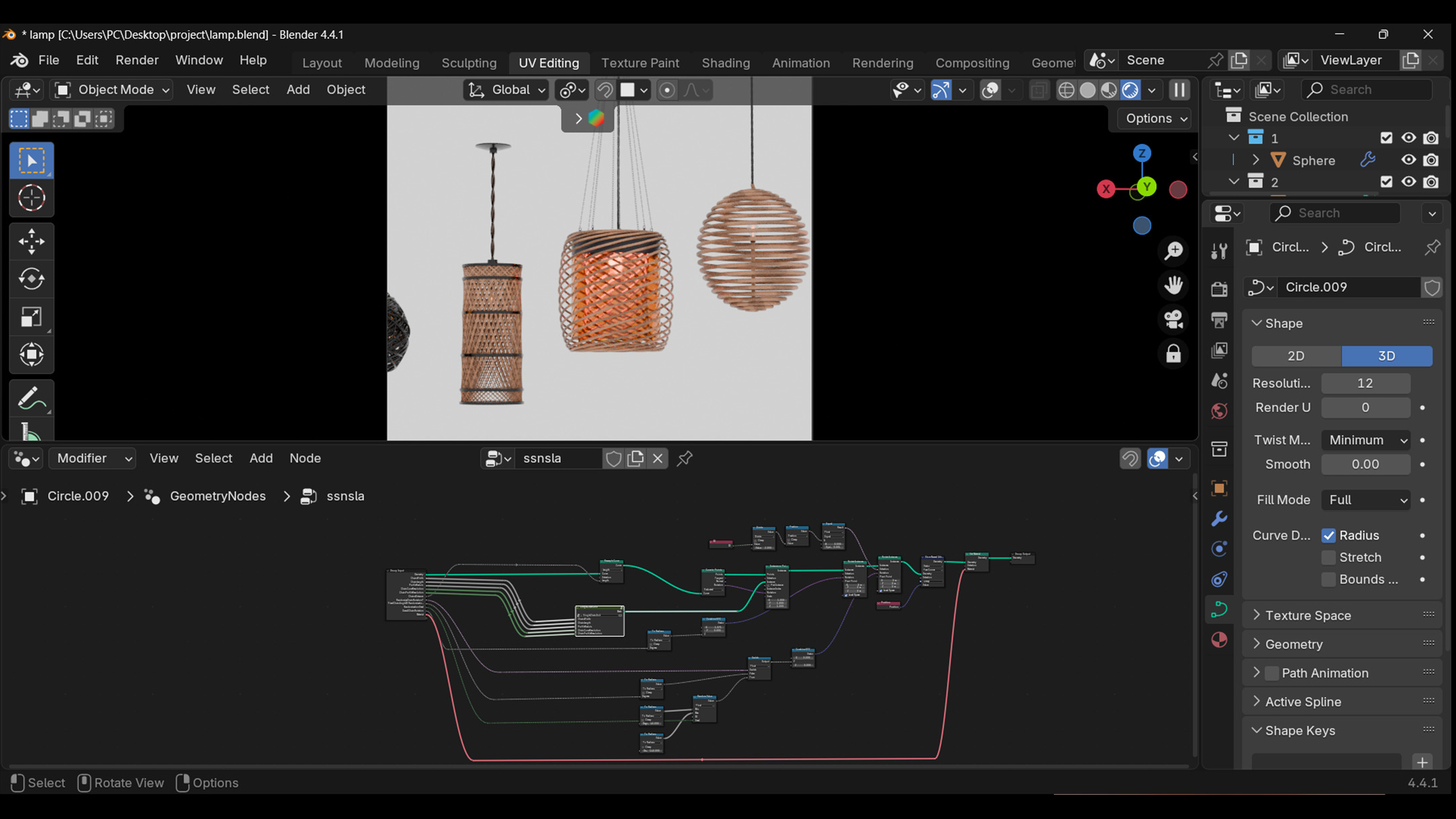 lamp basket  3D model_1