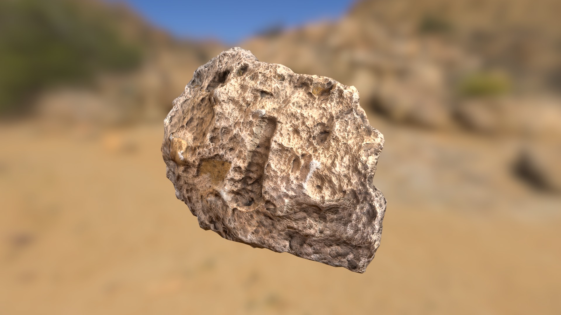 Desert Rock Low-poly 3D model_9