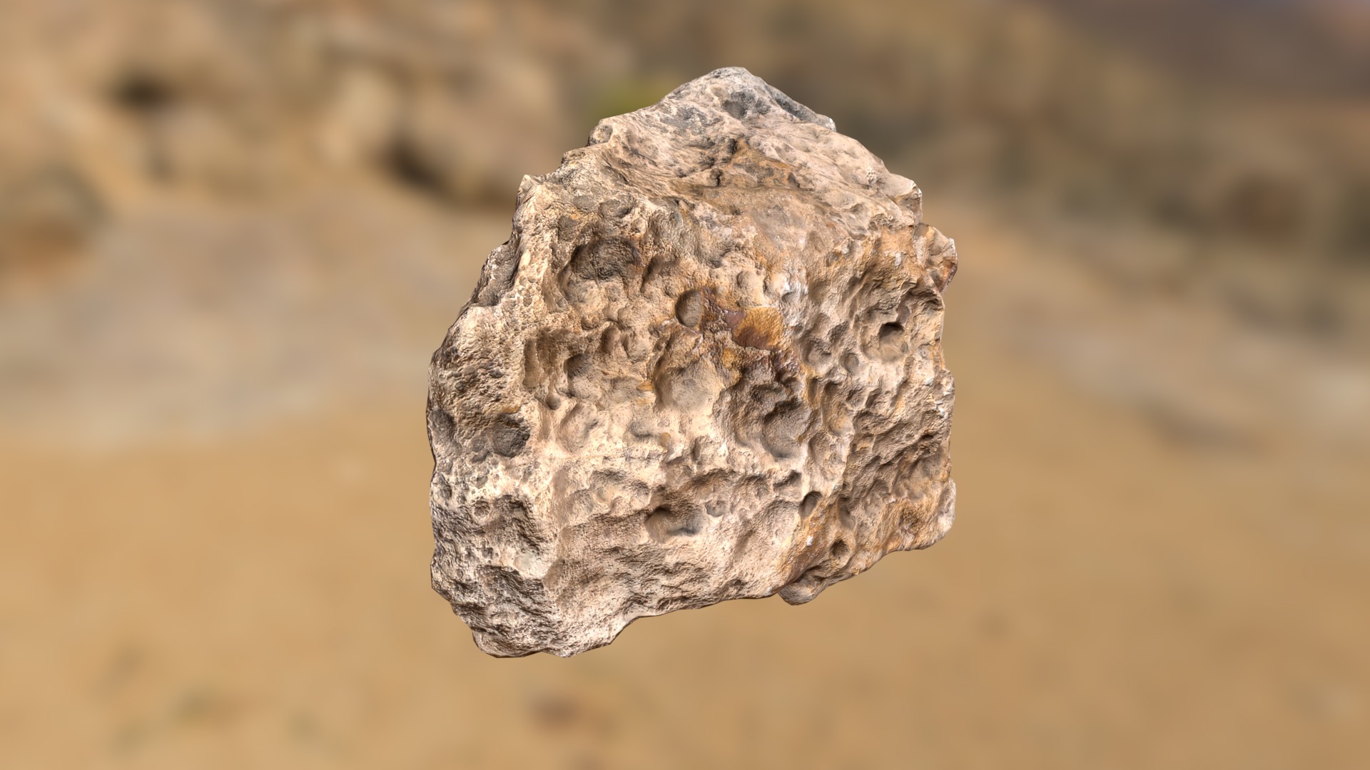 Desert Rock Low-poly 3D model_7