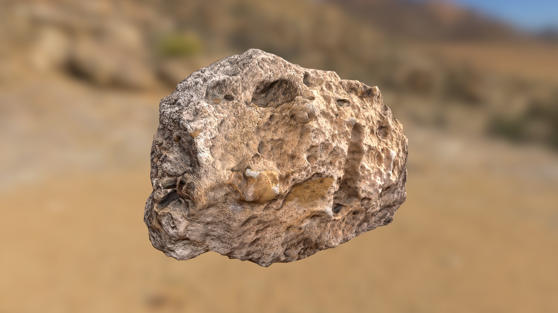 Desert Rock Low-poly 3D model_2