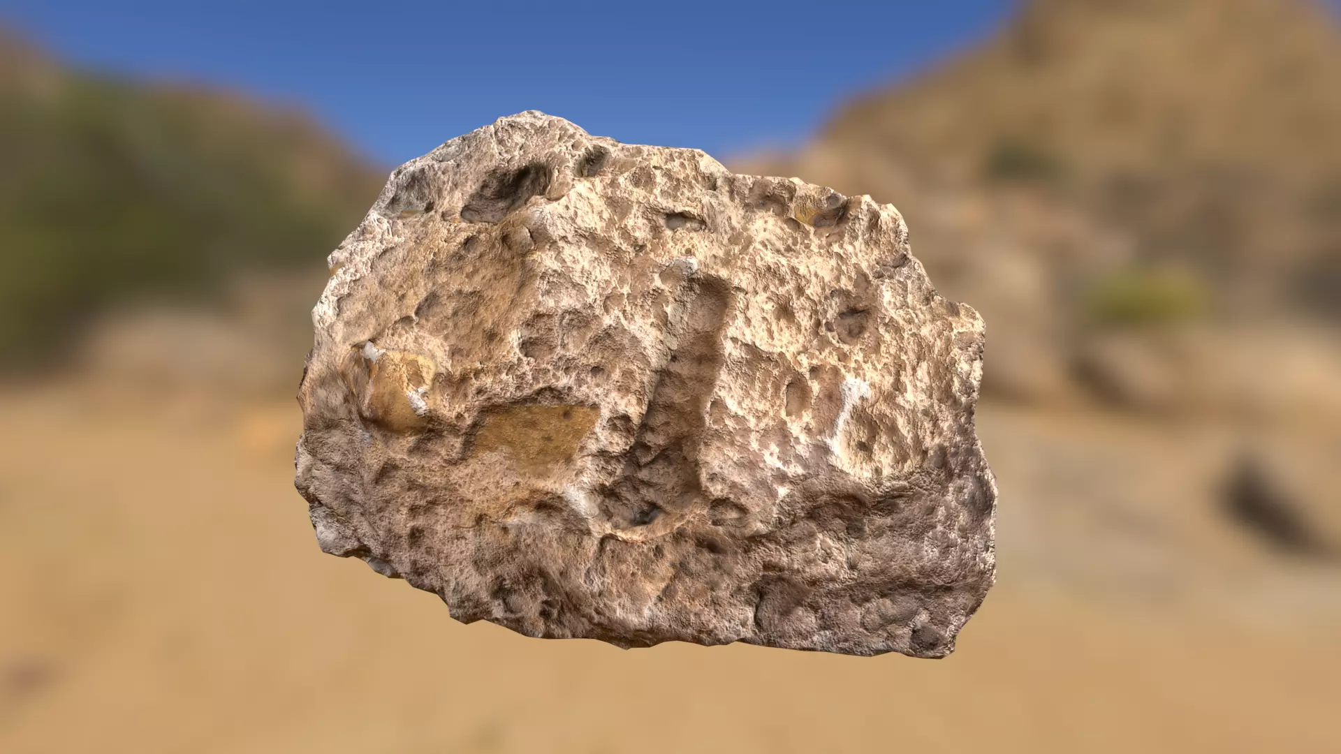 Desert Rock Low-poly 3D model_0