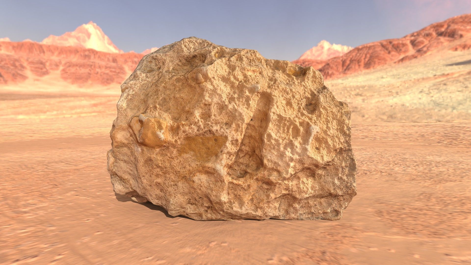 Desert Rock Low-poly 3D model_16