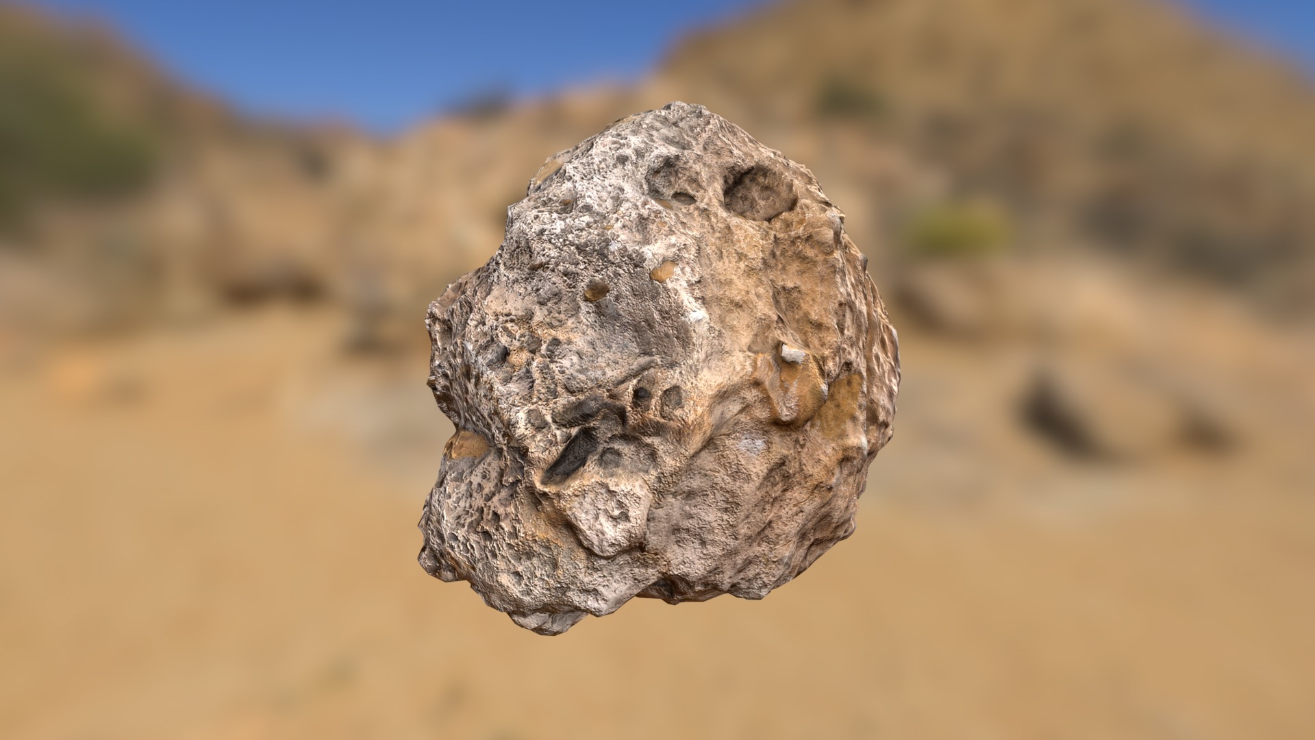 Desert Rock Low-poly 3D model_3