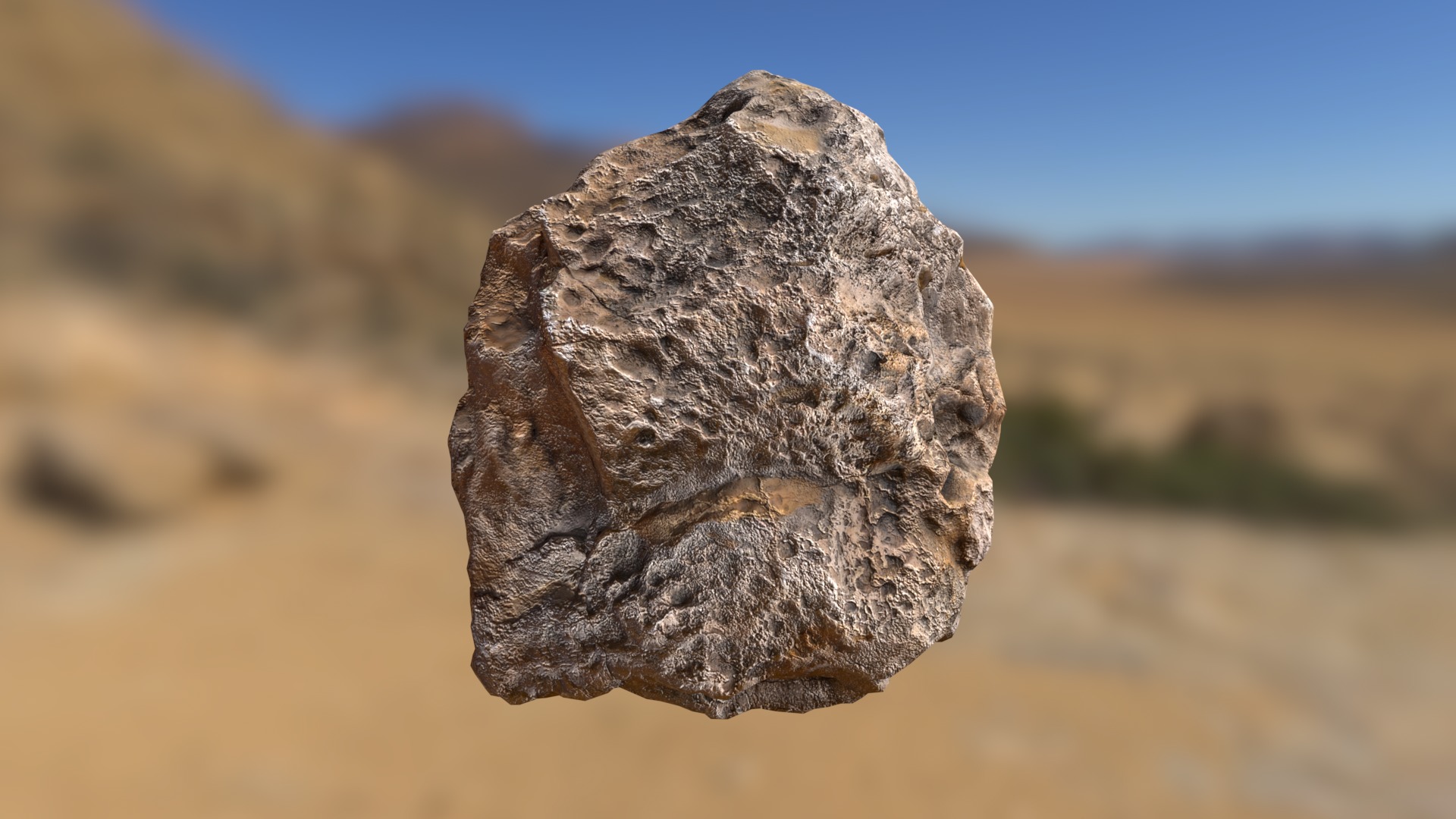 Desert Rock Low-poly 3D model_4