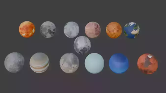Realistic Planets  3D model
