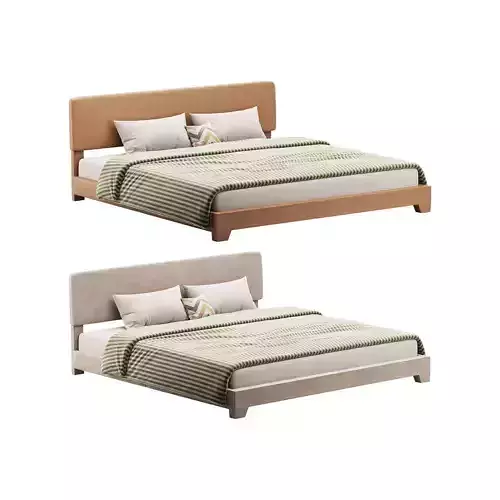 Einfach King Upholstered Platform Bed