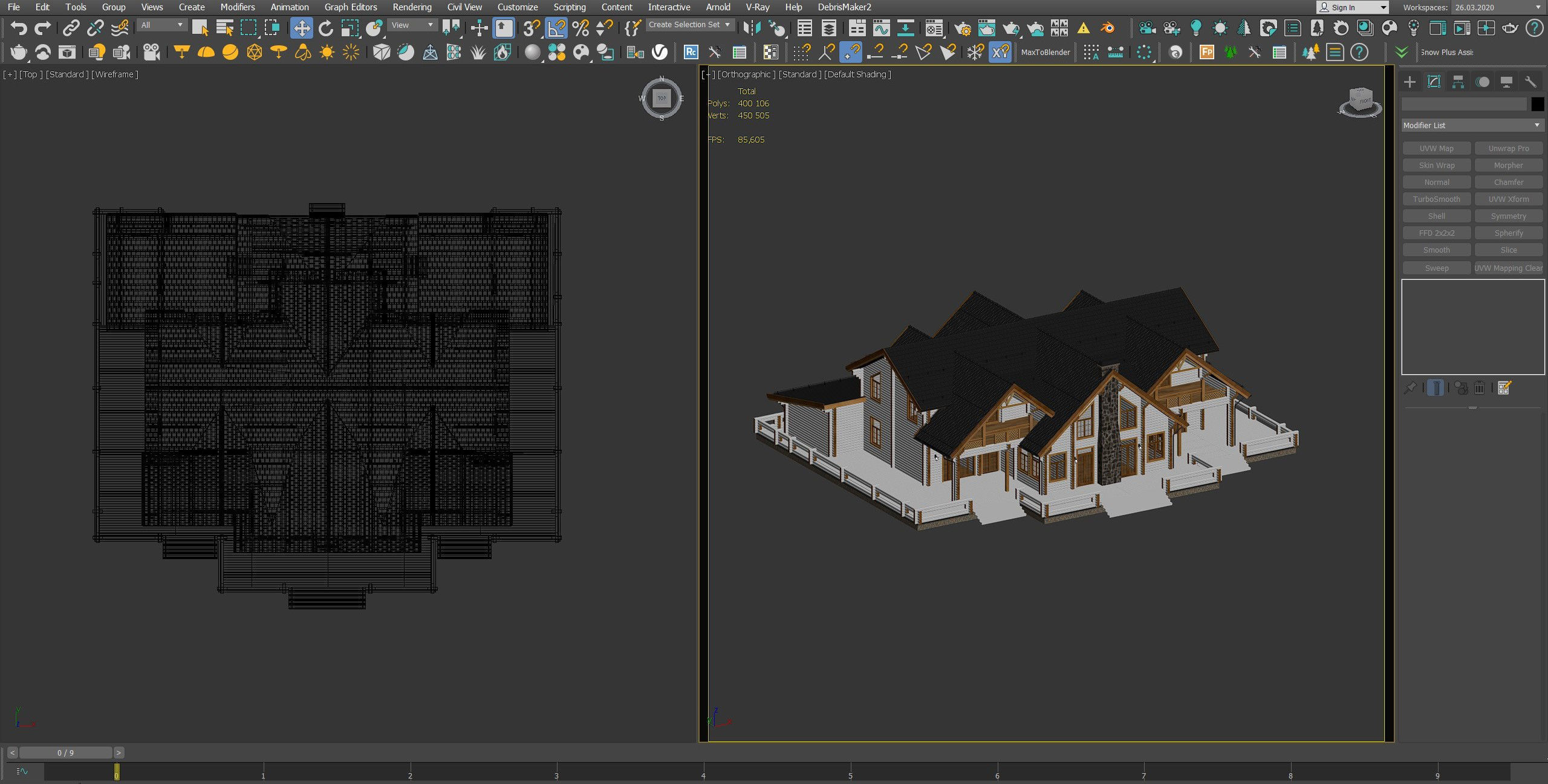 Modern house V103 3D model_6