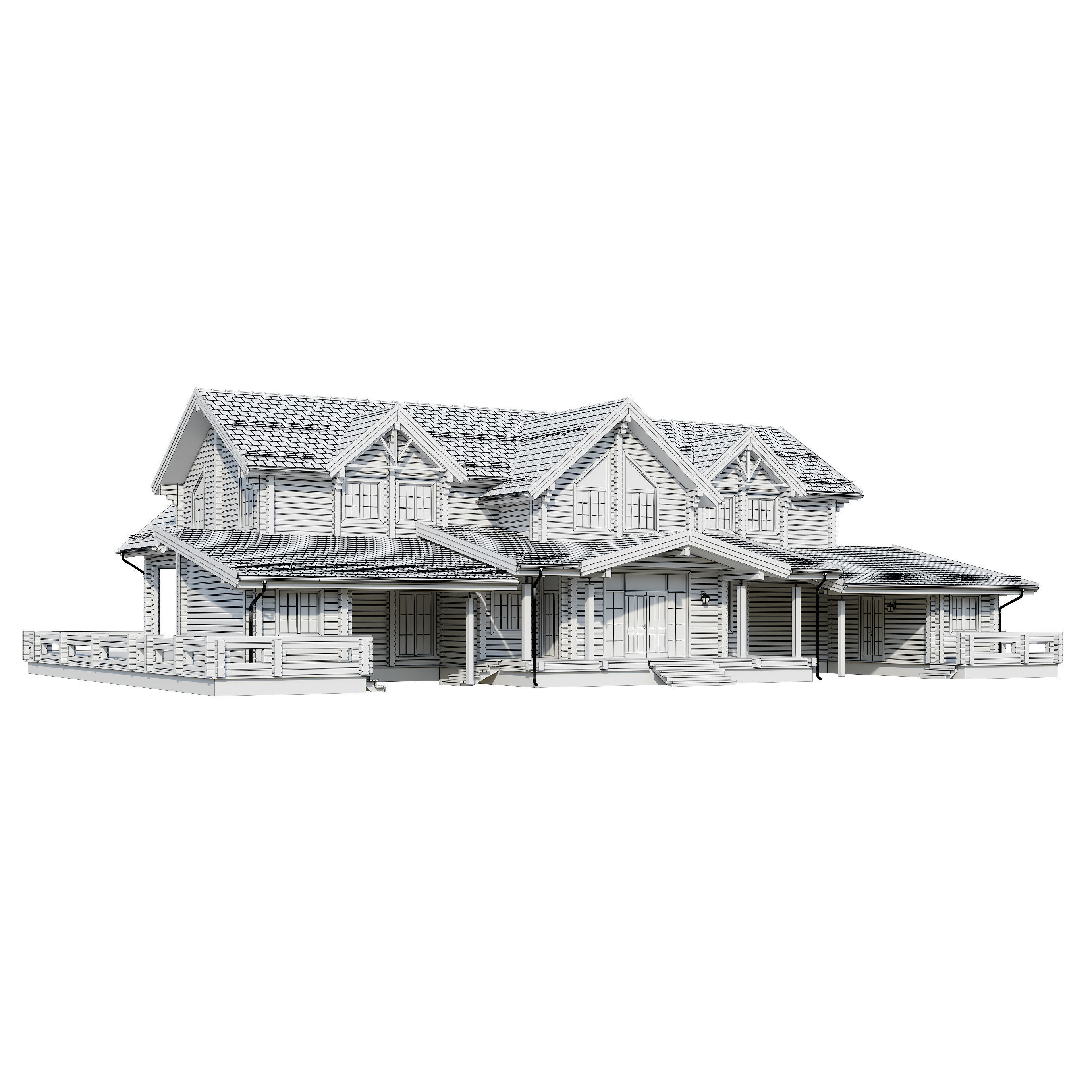Modern house V103 3D model_11