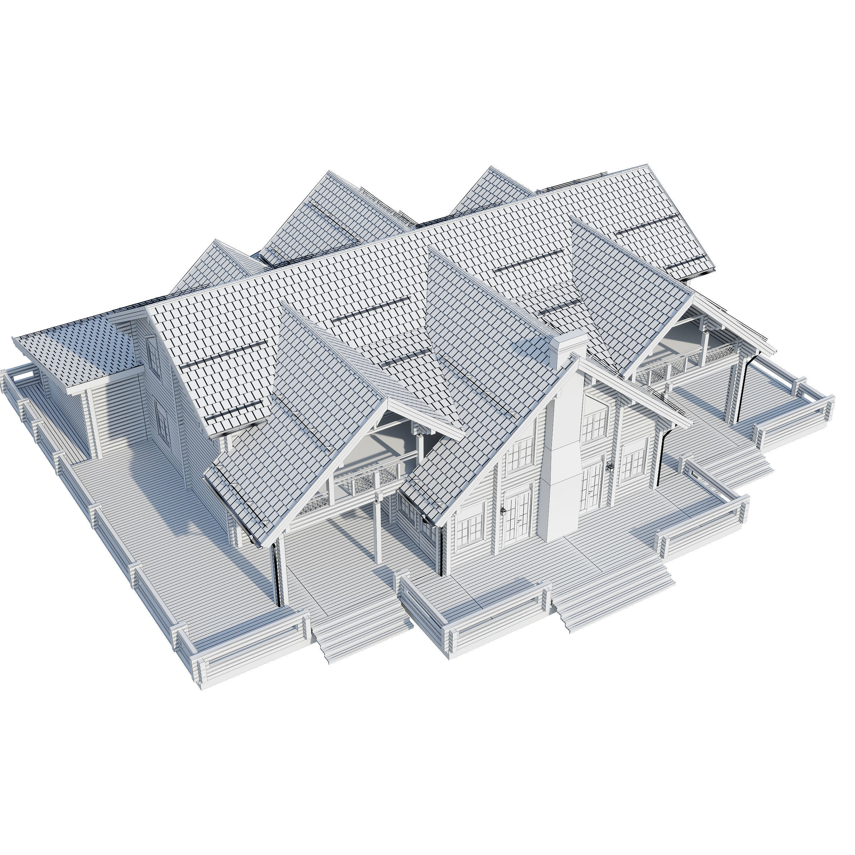 Modern house V103 3D model_25