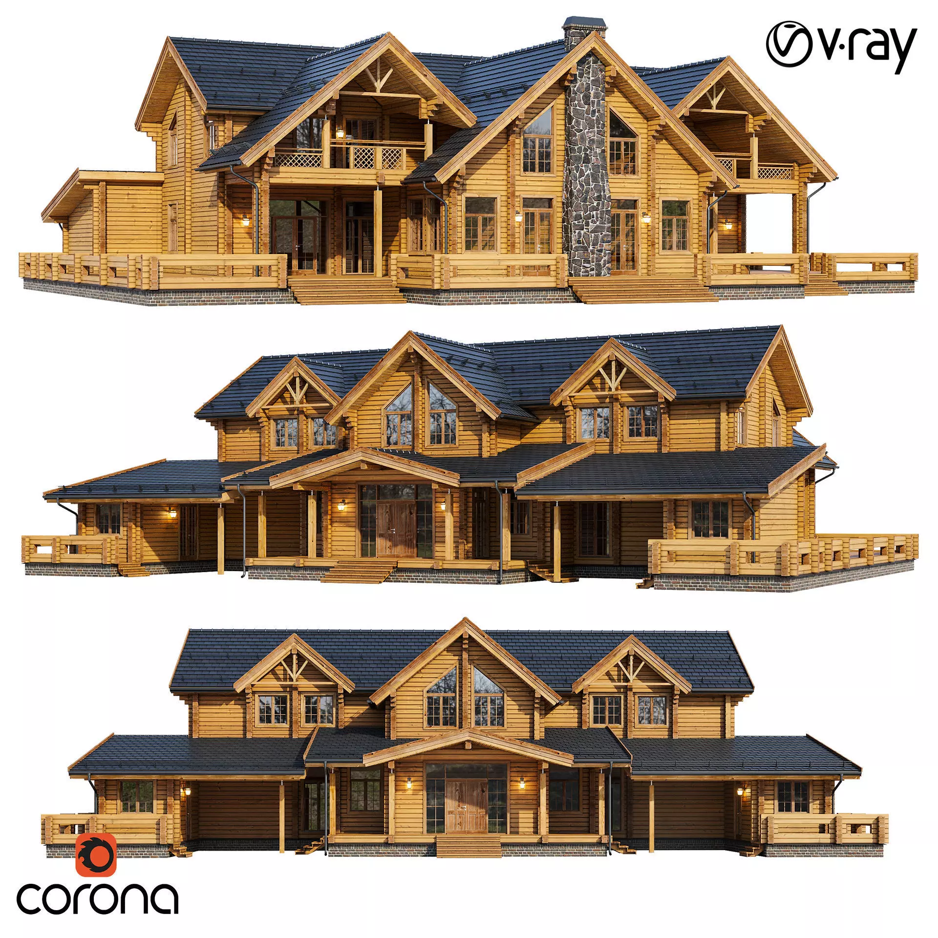 Modern house V103 3D model_0