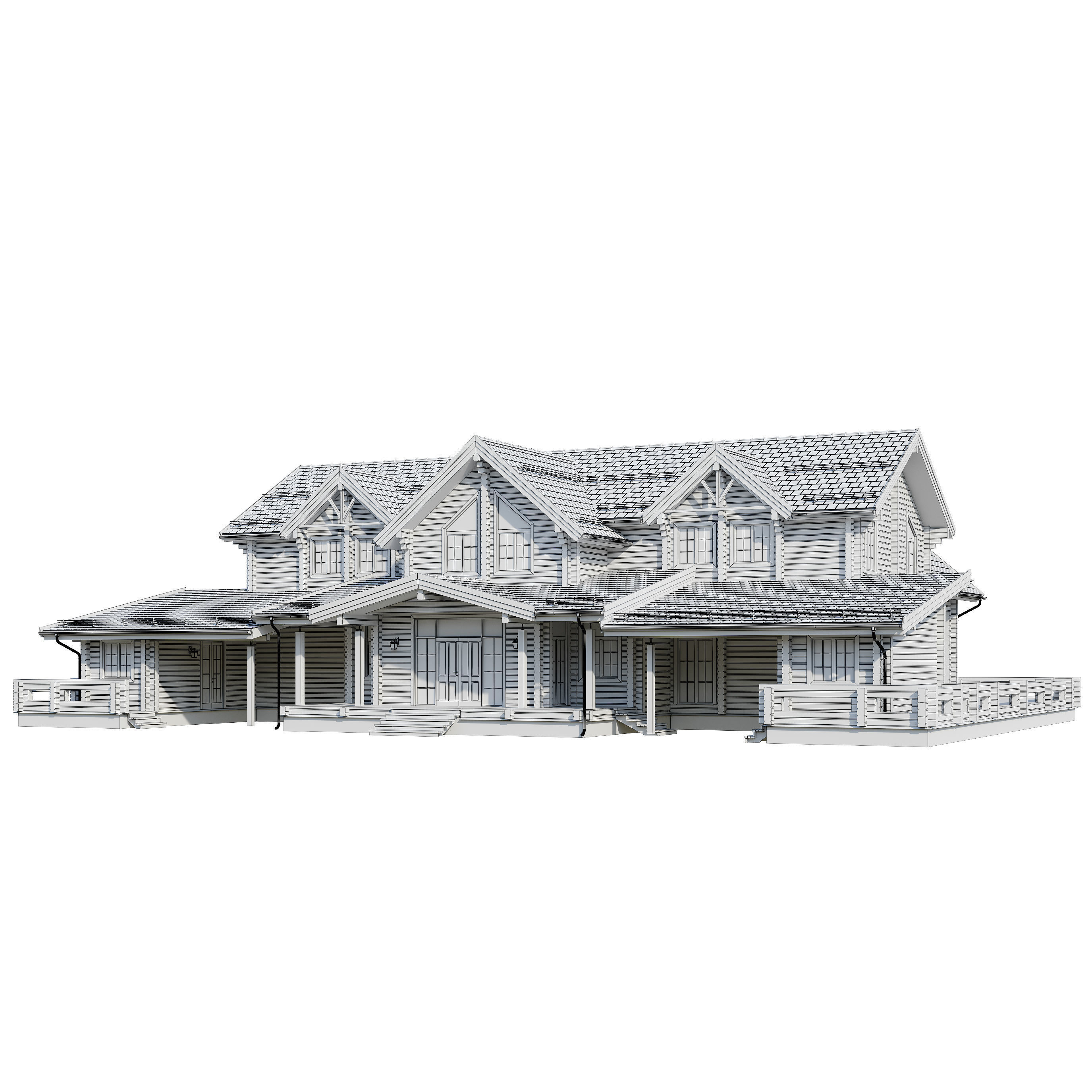 Modern house V103 3D model_9