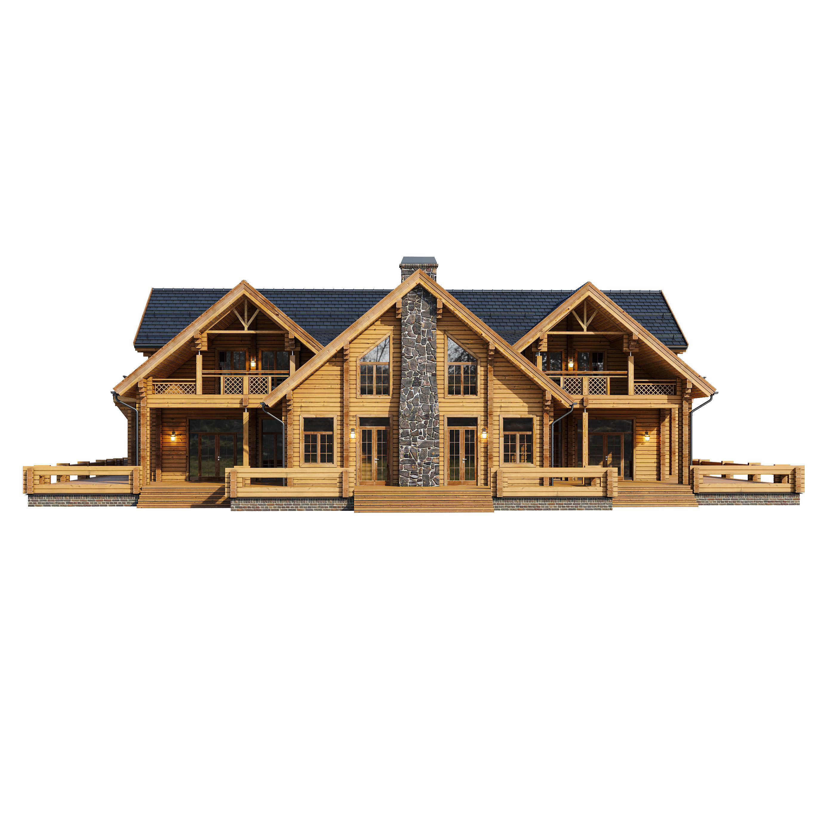 Modern house V103 3D model_2