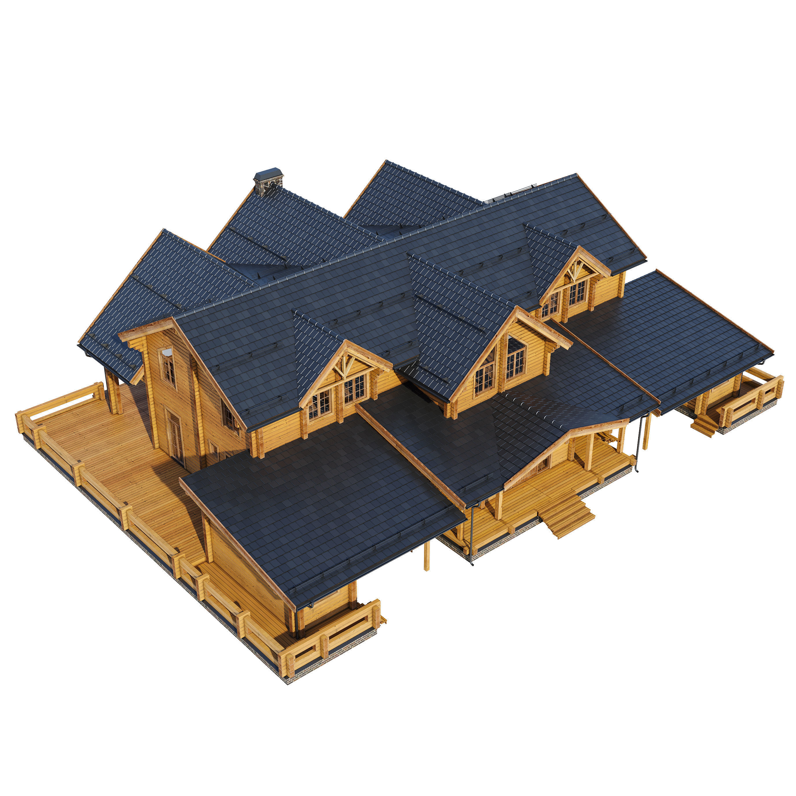 Modern house V103 3D model_5