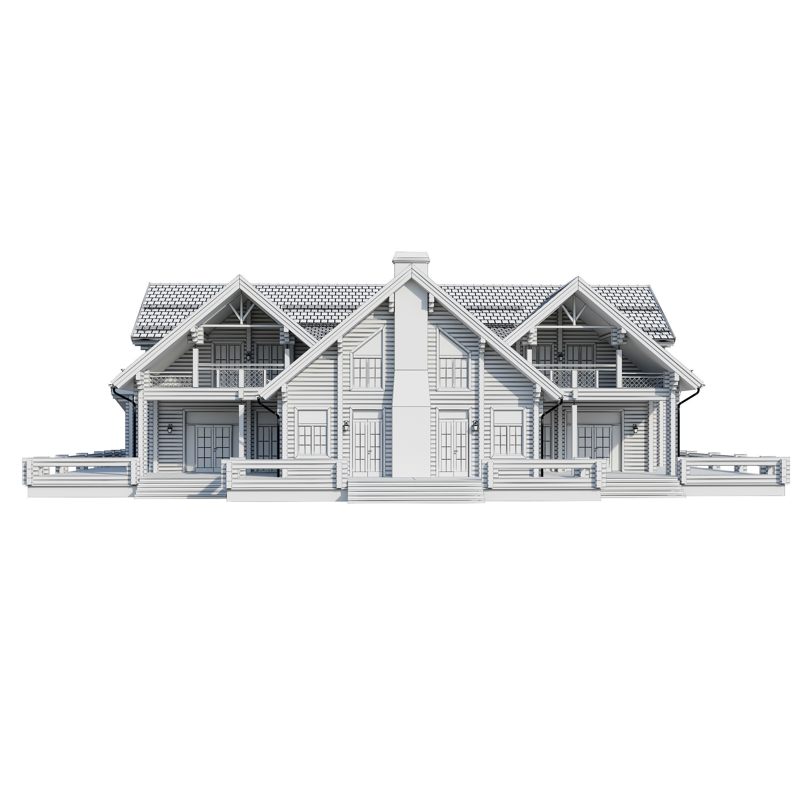 Modern house V103 3D model_16