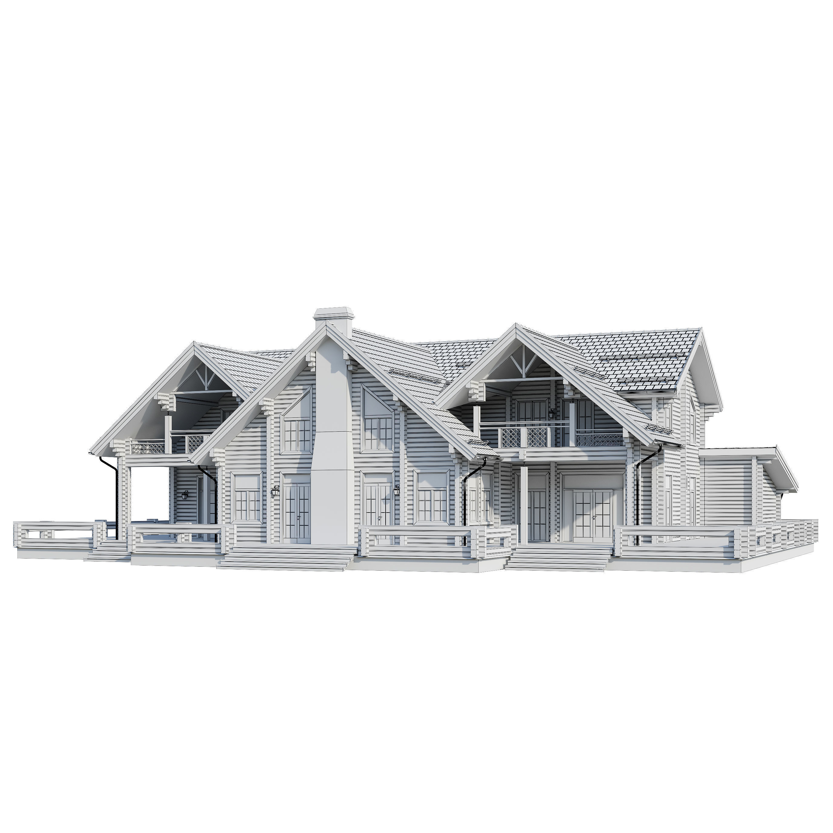 Modern house V103 3D model_13