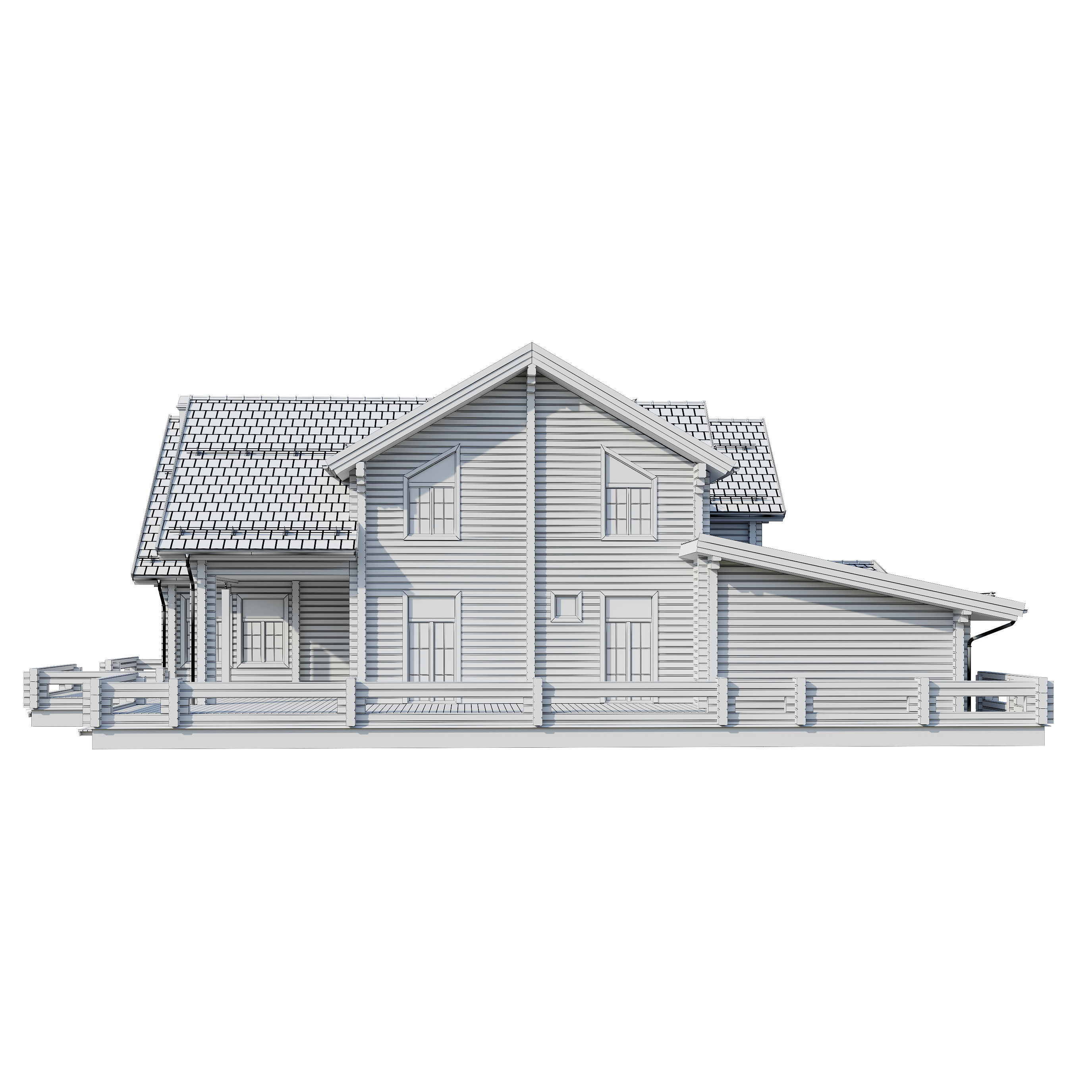 Modern house V103 3D model_8