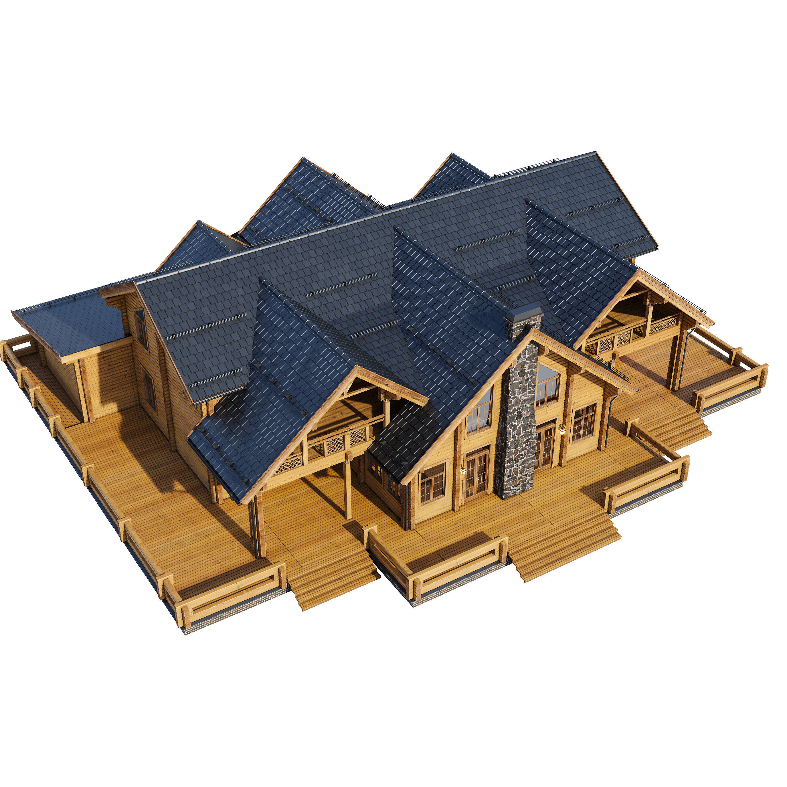 Modern house V103 3D model_4