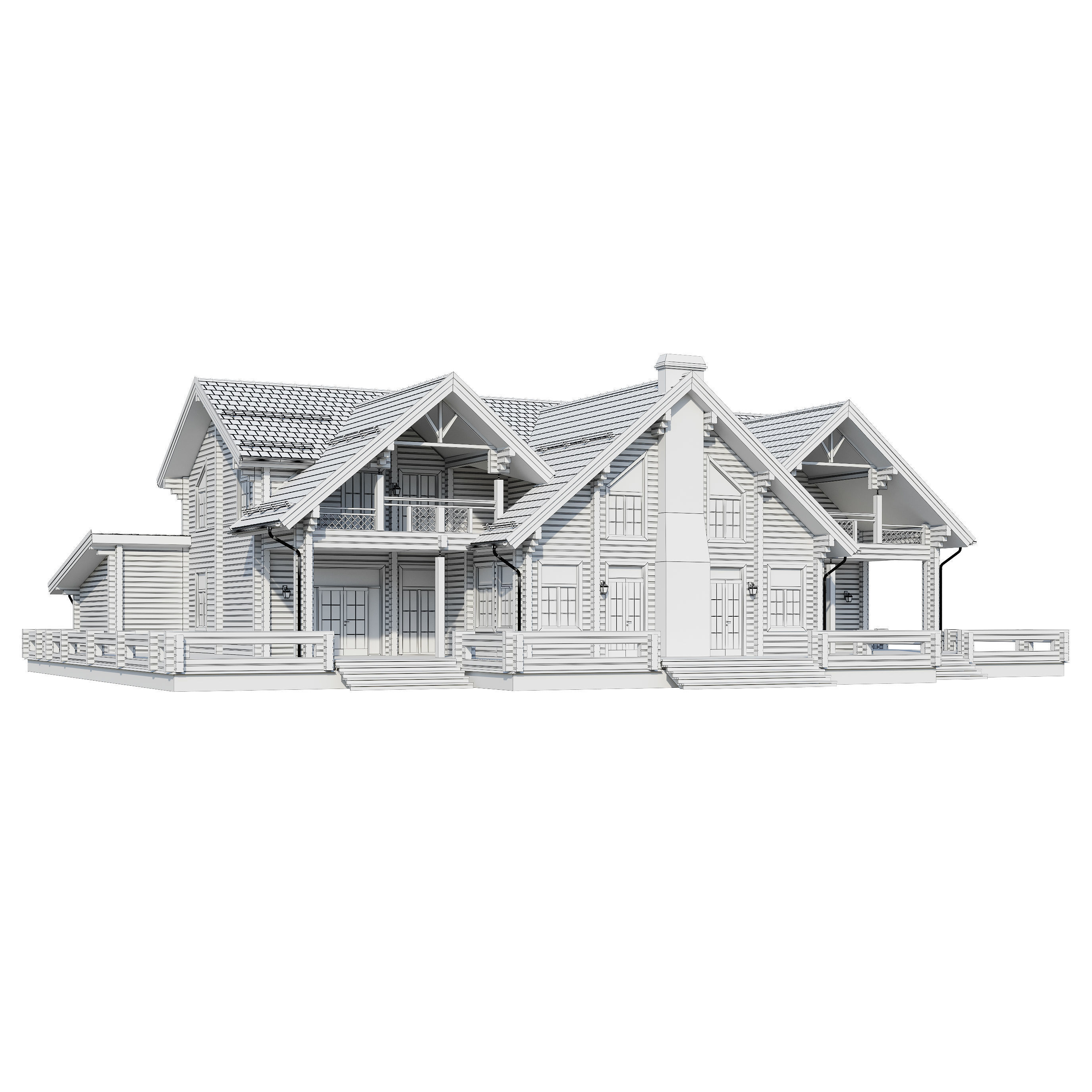 Modern house V103 3D model_7