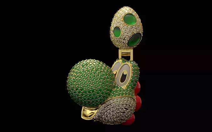 Yoshi Pendant 3D print model 