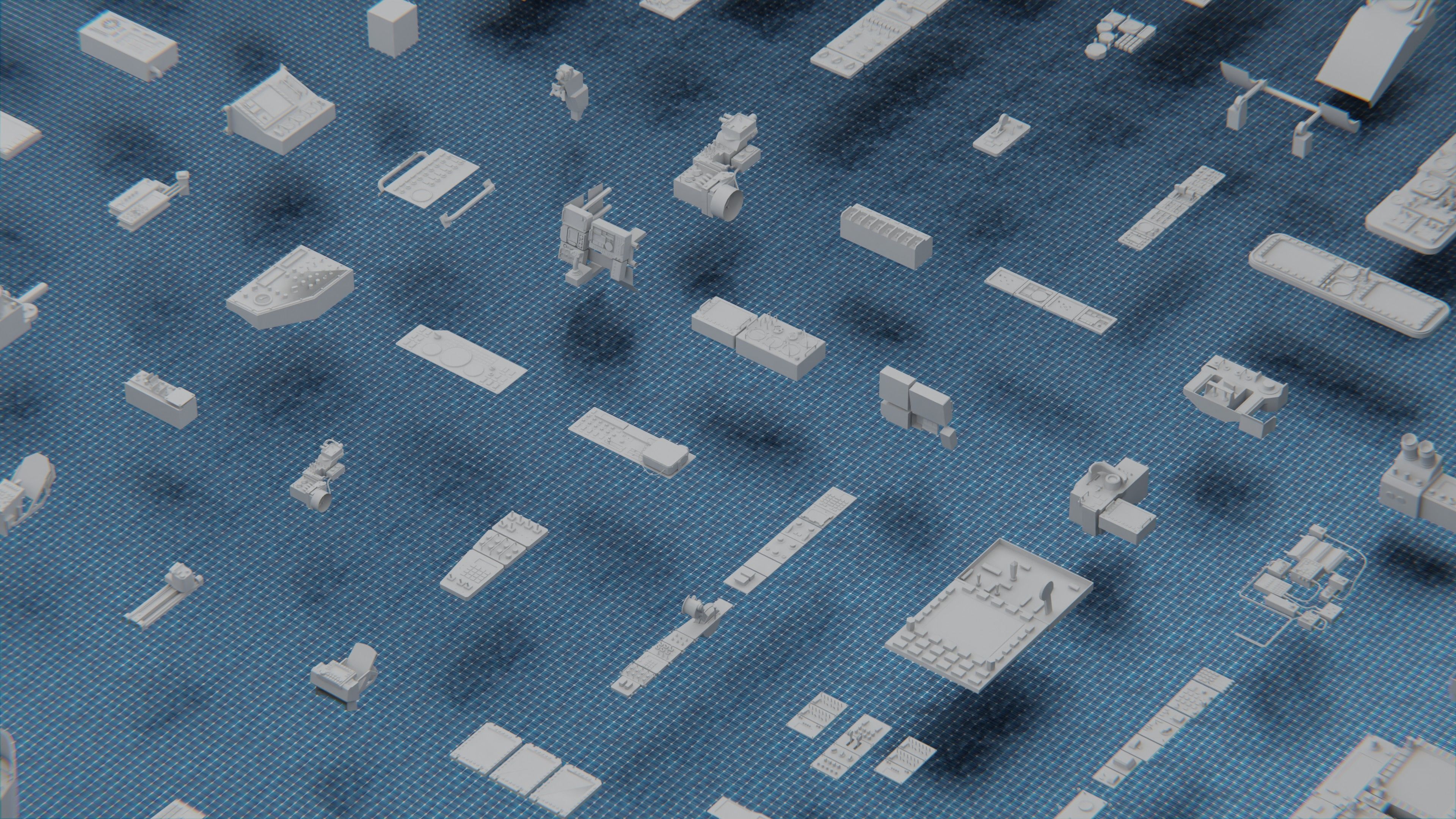 Control Panel Kitbash Pack 3D model_12