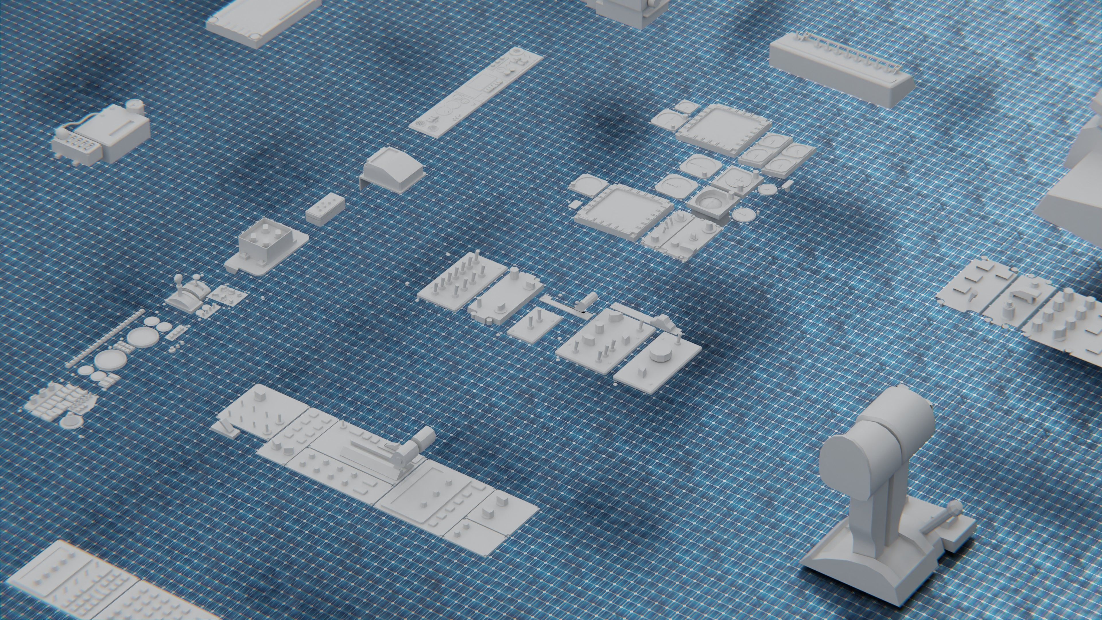 Control Panel Kitbash Pack 3D model_11