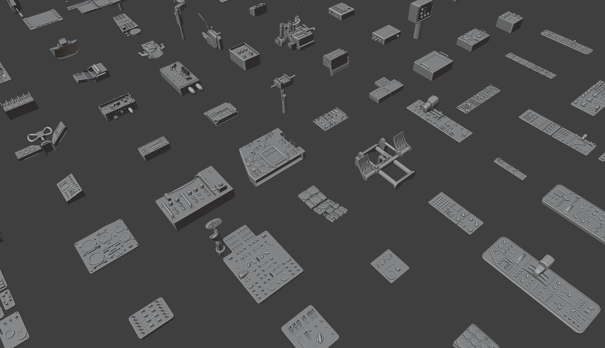 Control Panel Kitbash Pack 3D model_10