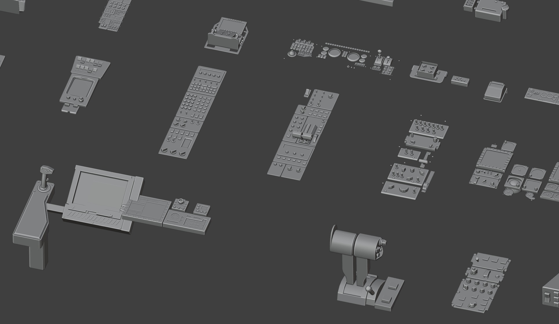 Control Panel Kitbash Pack 3D model_8