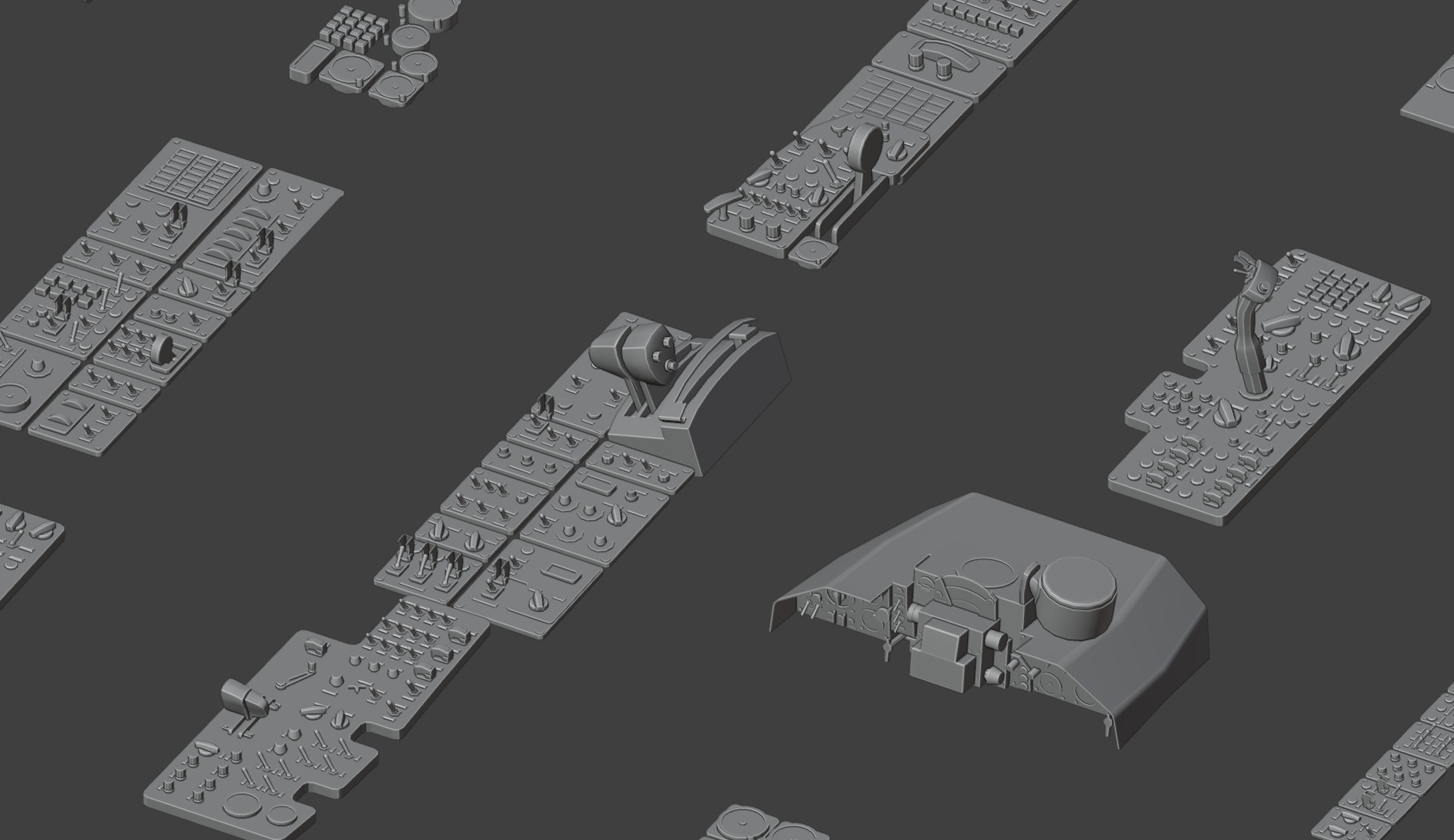 Control Panel Kitbash Pack 3D model_6