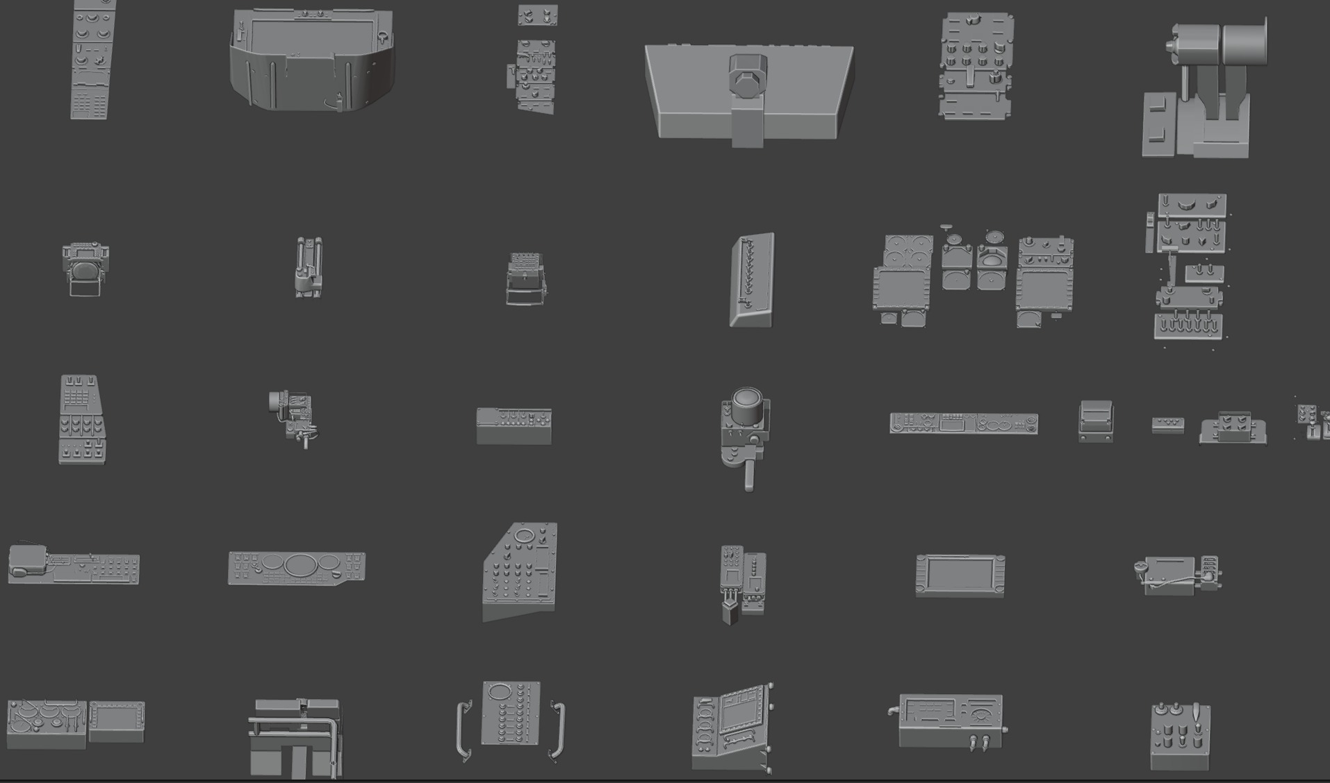Control Panel Kitbash Pack 3D model_5