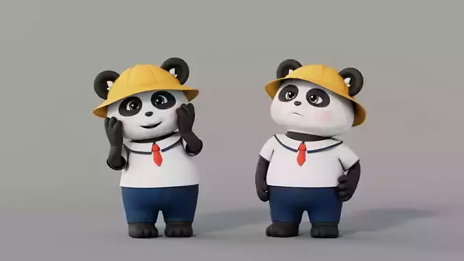 Rigged Cartoon Panda