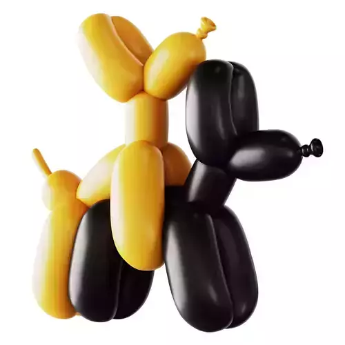 Balloon Dog Getting Busy 3D model