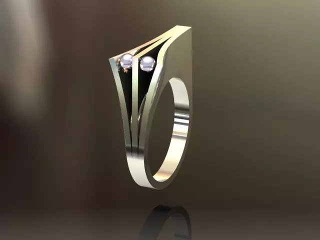 Hidden Pearl ring Free 3D print model