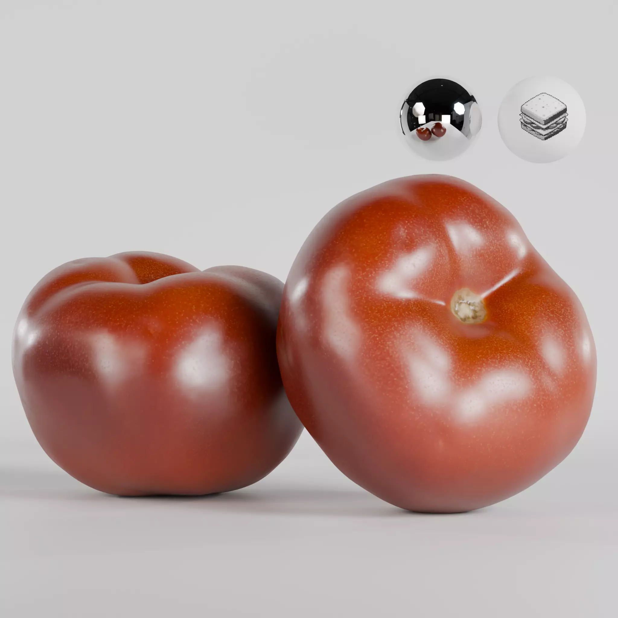 Tomato Low-poly 3D model_0